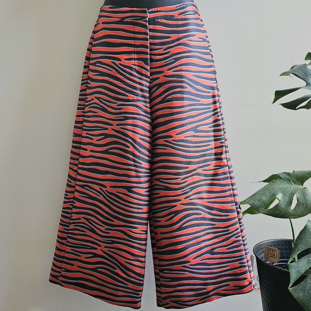House Of Holland Culotte Pant in Red Print Sz 2